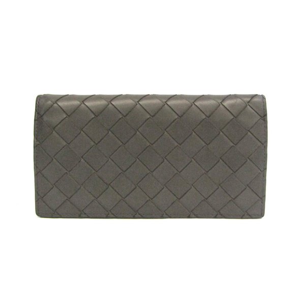 BOTTEGA VENETA Accessories - Bottega Veneta Intrecciato 134075 Women,Men Leather Long Wallet (bi-fold) Dar...